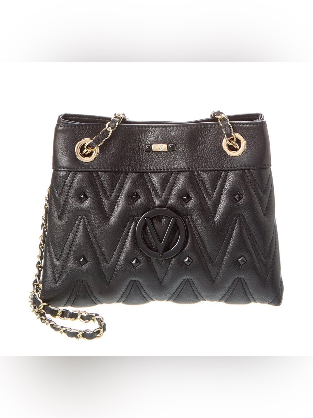 Valentino by M. Valentino “Luisa” quilted leather & studs tote bag